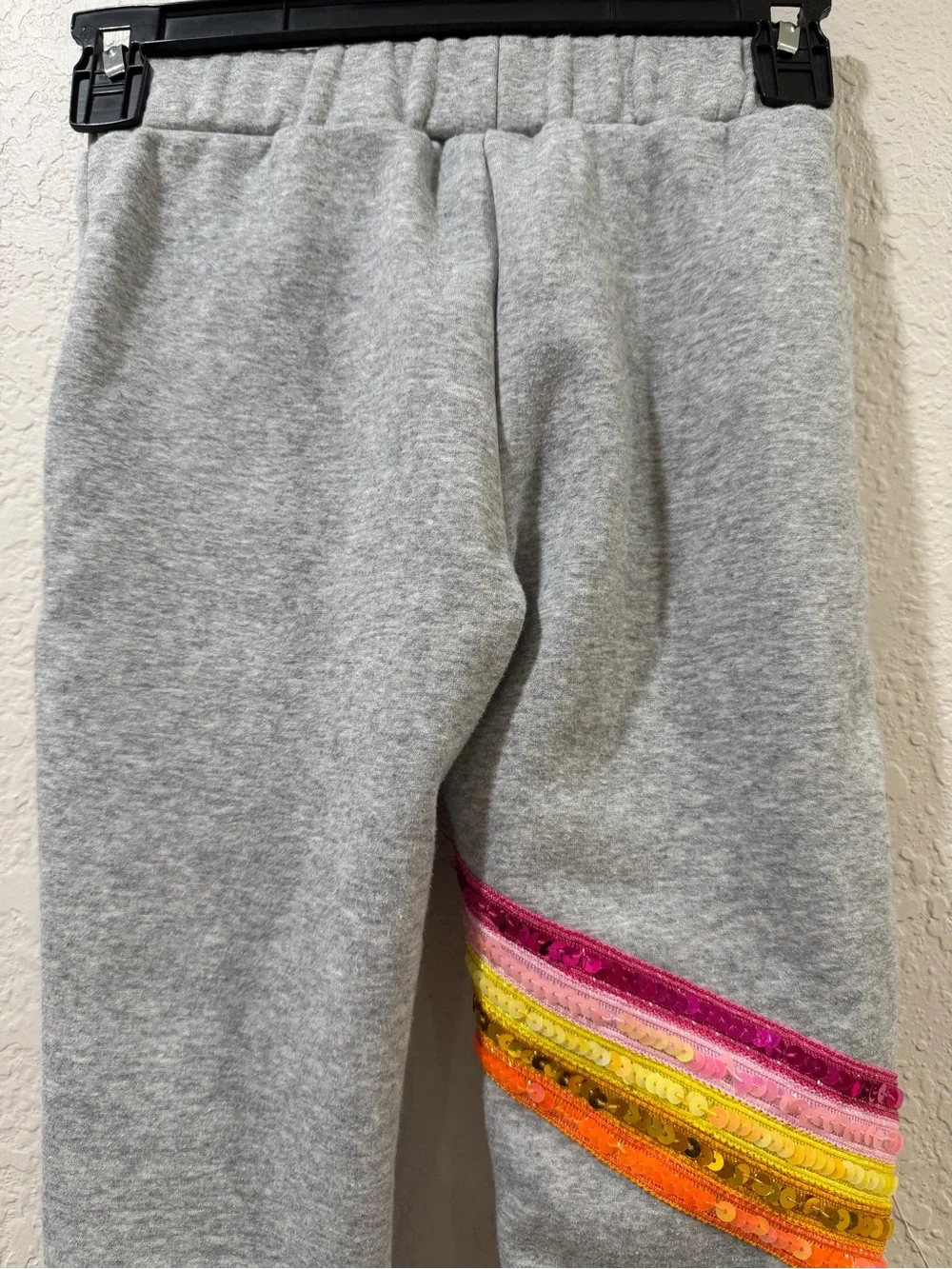 Lola + The Boys Wonder Woman Grey Sequin Jogger Pant Size 6